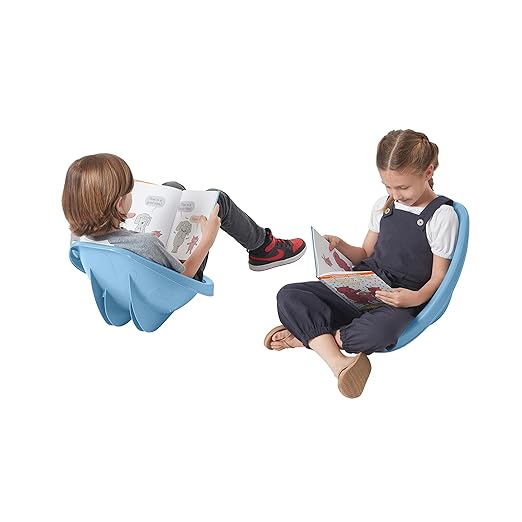 ECR4Kids Leaf Floor Seat, Rocker Chair, Powder Blue, 6-Piece