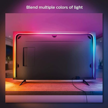 Philips Hue Play Gradient 55" Smart TV Light Strip - Flowing Multicolor LED Color-Changing TV BackLight - Sync with TV, Music, and Gaming - Requires Bridge and Sync Box - Control with App or Voice
