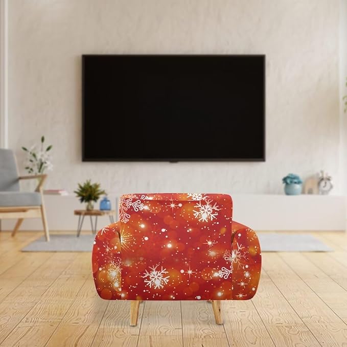 FKELYI Christmas Decor Sofa Couch Cover for Indoor Non-Slip Furniture Protector Easy Going Stretch Sofa Slipcover Washable Sofa Slipcovers S