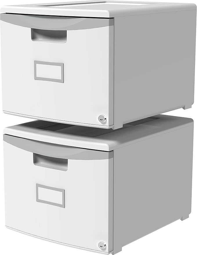 Storex 61261B02C File Cabinet, Case of 2, Gray