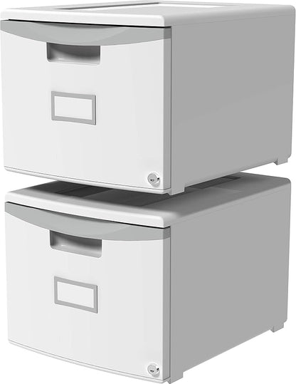 Storex 61261B02C File Cabinet, Case of 2, Gray