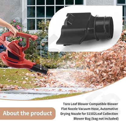 Blower Flat Nozzle Vacuum Tubes, Car Drying Nozzle Compatible with Toro Leaf Blower, Leaf Blower Flat Nozzle for 51619 51502 Leaf Collection Blower Bag