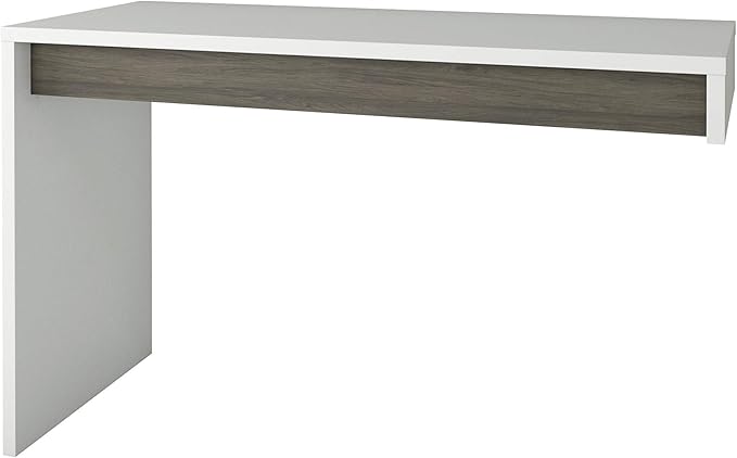 Nexera 211348 Reversible Office Desk Panel, White & Bark Grey