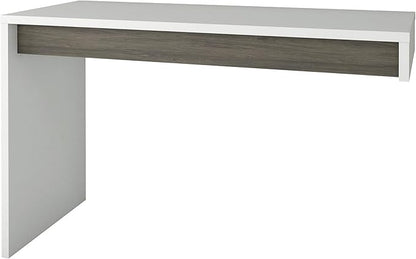 Nexera 211348 Reversible Office Desk Panel, White & Bark Grey