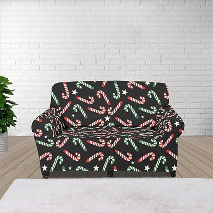 FKELYI Christmas Furniture Protector Easy Going Stretch Sofa Slipcover Non-Slip Sofa Couch Cover Washable Sofa Slipcovers M