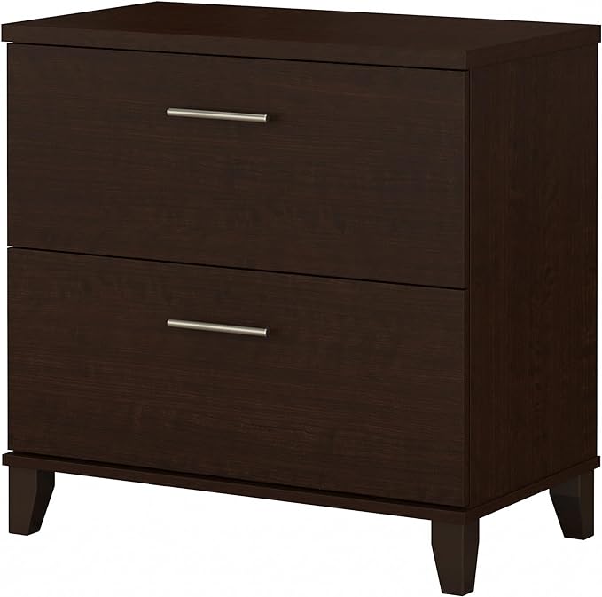 Bush Furniture Somerset 2 Drawer Lateral File Cabinet in Mocha Cherry