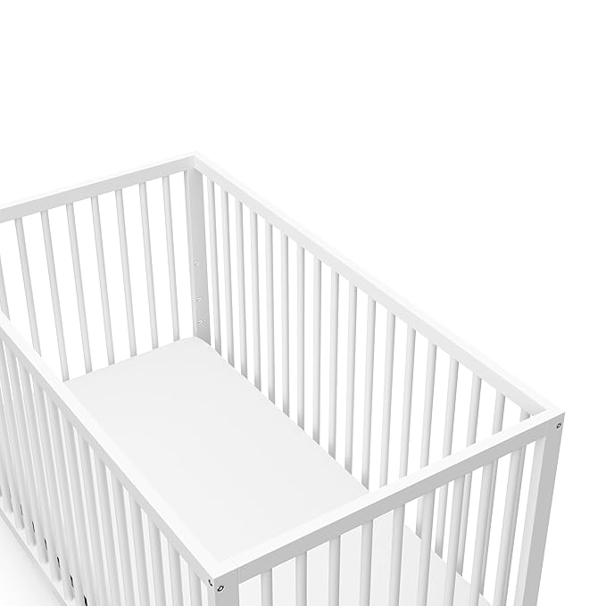 Graco Teddi 5-in-1 Convertible Crib (White) – GREENGUARD Gold Certified, Converts to Daybed, Toddler & Twin Bed with Headboard and Footboard, Adjustable Mattress Height