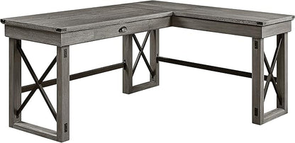 NicBex Laik-DW-00060-DX Desks, 67" W x 55" D x 30" H, Gray