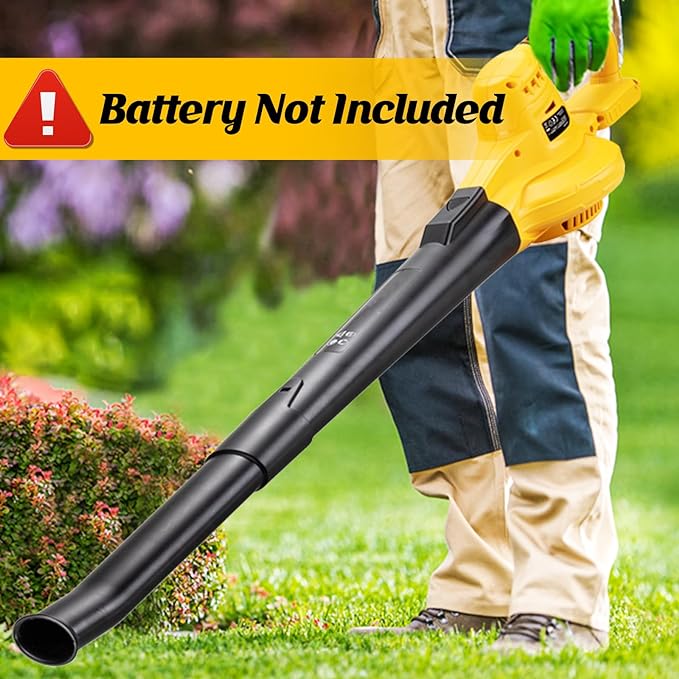 Cordless Leaf Blower Compatible for Dewalt 20V Max Battery(𝐁𝐚𝐭𝐭𝐞𝐫𝐲 & 𝐂𝐡𝐚𝐫𝐠𝐞𝐫 𝐍𝐨𝐭 𝐈𝐧𝐜𝐥𝐮𝐝𝐞𝐝), Electric Handheld Lightweight Leaf Blower for Lawn Care & Yard Cleaning