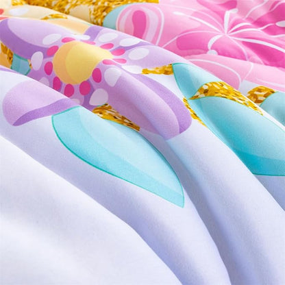 NTBED Unicorn Full Comforter Set with Sheets,5 Pieces Kids Bedding Sets for Girls, Lightweight Microfiber Star Rainbow Bed in a Bag,Blue Purple