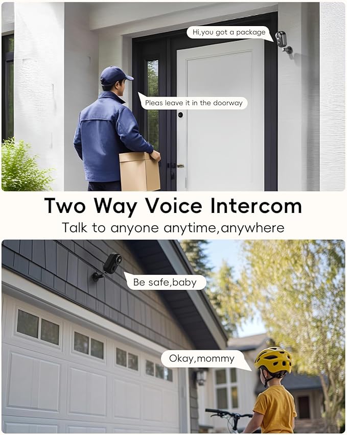 ZUMIMALL Security Cameras Wireless Outdoor, 2 Packs, 2K Cameras for Home Security, Outdoor/Indoor Camera Battery Powered, 2.4G WiFi, Magnetic Mount,3MP Color Night Vision/Siren/PIR/AI/Cloud/Alexa