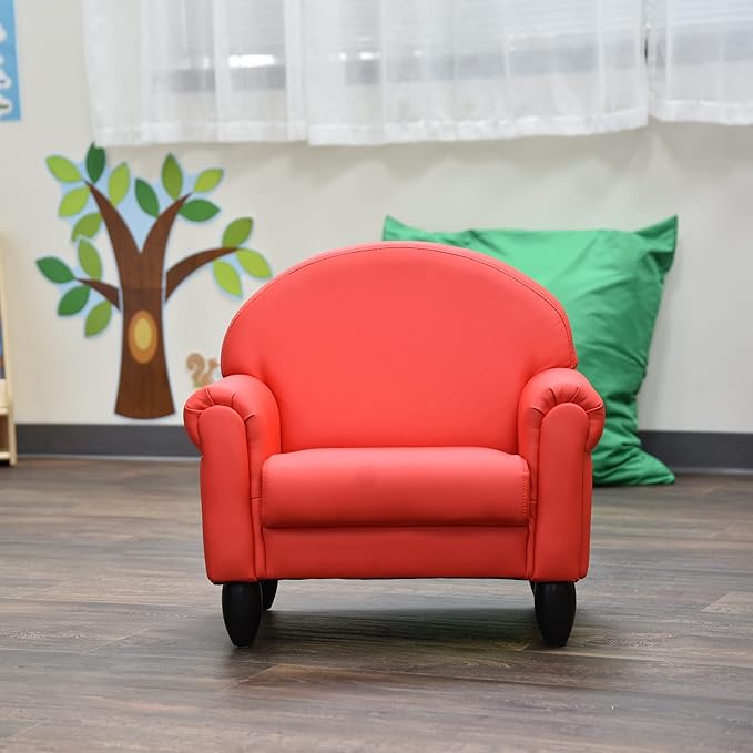 Children's Factory As We Grow Toddler Chair, Red, CF805-196, Flexible Seating for Daycare or Preschool, Kids Reading Chair, Playroom Furniture