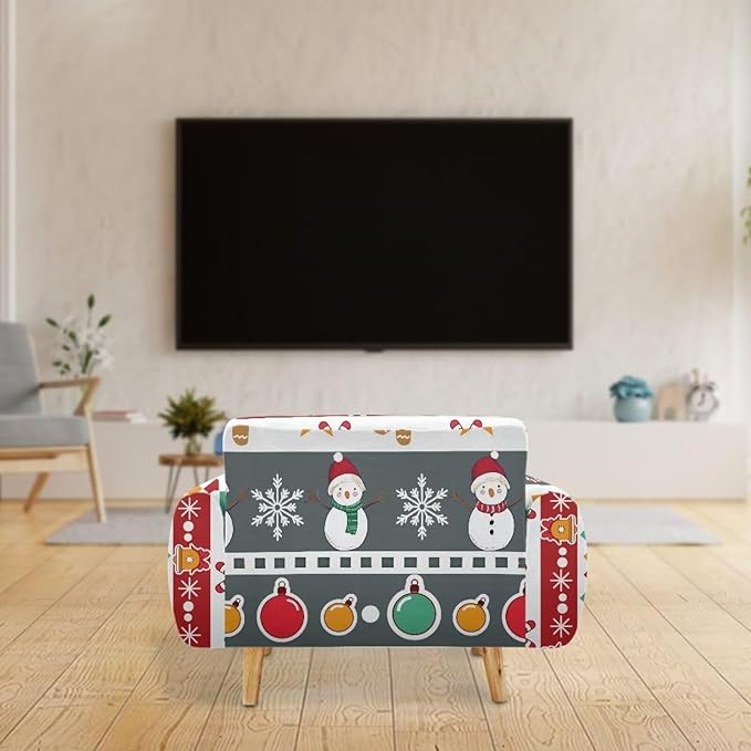 FKELYI Christmas Sofa Furniture Protector for Indoor Easy Going Stretch Sofa Slipcover Non-Slip Sofa Slicpovers Washable Sofa Couch Cover M