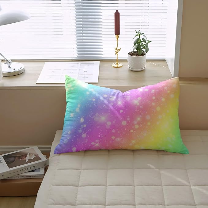 Rainbow Comforter Set 5 pcs Full,Pink Bedding,Bed in A Bag 5 pcs Rainbow Comforter,Kids Princess Comforter Set Full,Rainbow Bedding for Teen Girls Adults