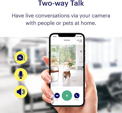 Canary View Indoor Home Security Camera 1080p HD WiFi IP | 24/7 Watch Live Video, Motion Alerts, Two-Way Talk, Night Vision, 10x Zoom, Private Mode, Works with Alexa, Google Assistant and More