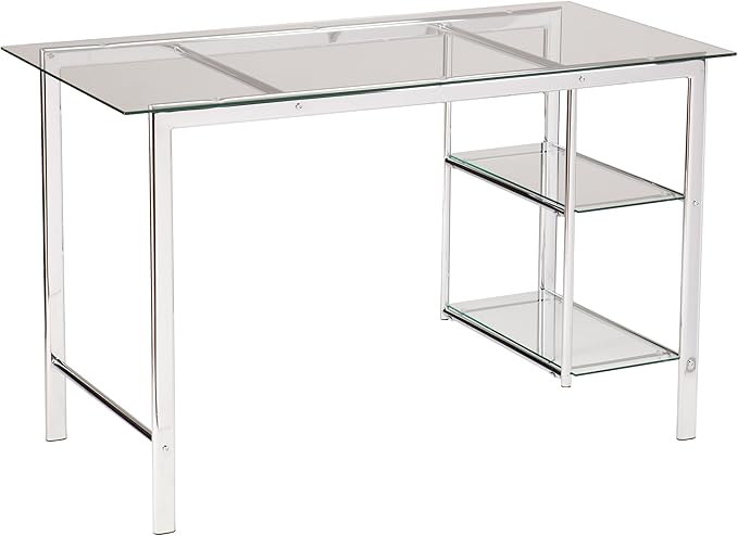 SEI Furniture Oslo Writing Desk, Chrome