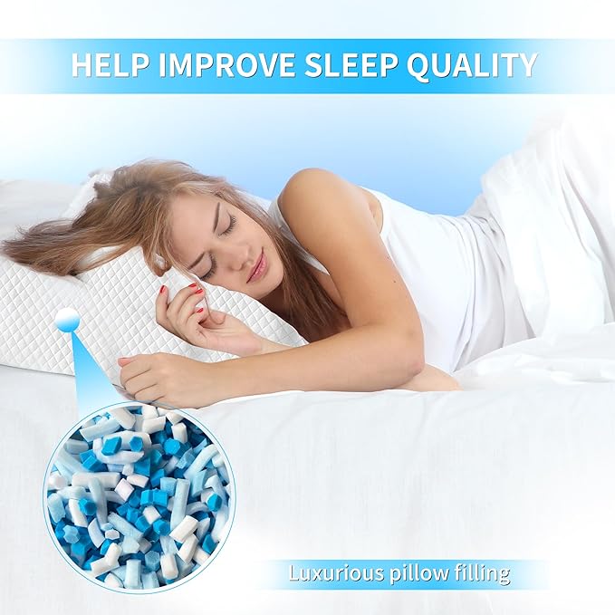 15 LBS Shredded Gel Memory Foam Filling, Comfortable and Soft Bean Bag Chair Filler, Memory Foam Stuffing for Cooling Pillow