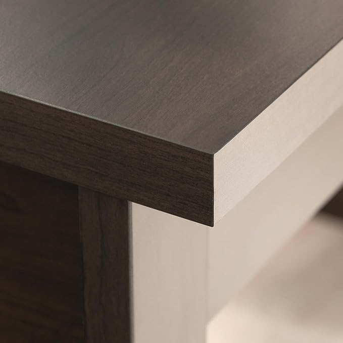 Sauder Summit Station Single Pedestal Desk, L: 52.09" x W: 19.29" x H: 29.02", Cinnamon Cherry Finish