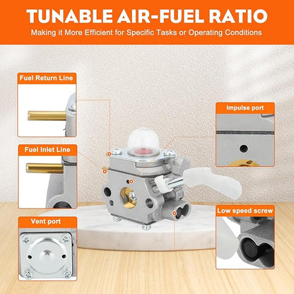 Hipa 26B 26CC Carburetor Compatible with Homelite 26B Blower UT09526 Carburetor Homelite Replace 308054114 308054075 Leaf Blower