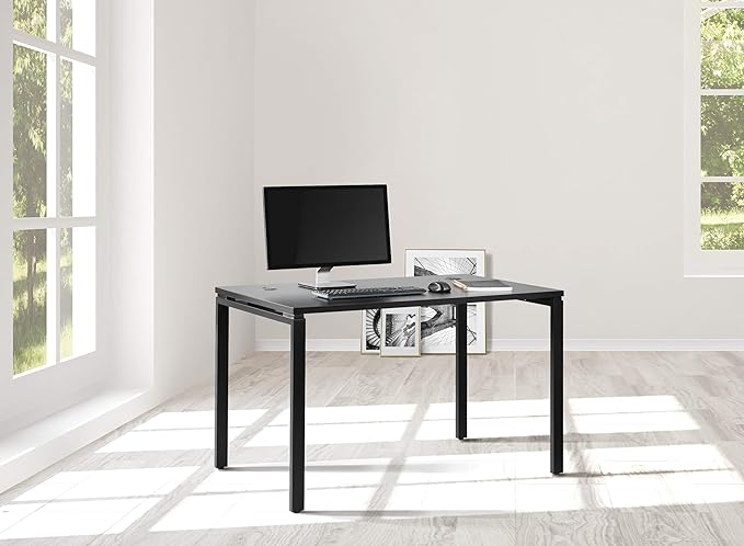 OSP Home Furnishings Prado Home Office Writing Desk, 48 Inches 30 Inches, 48-inches Wide x 30-inches High, Black