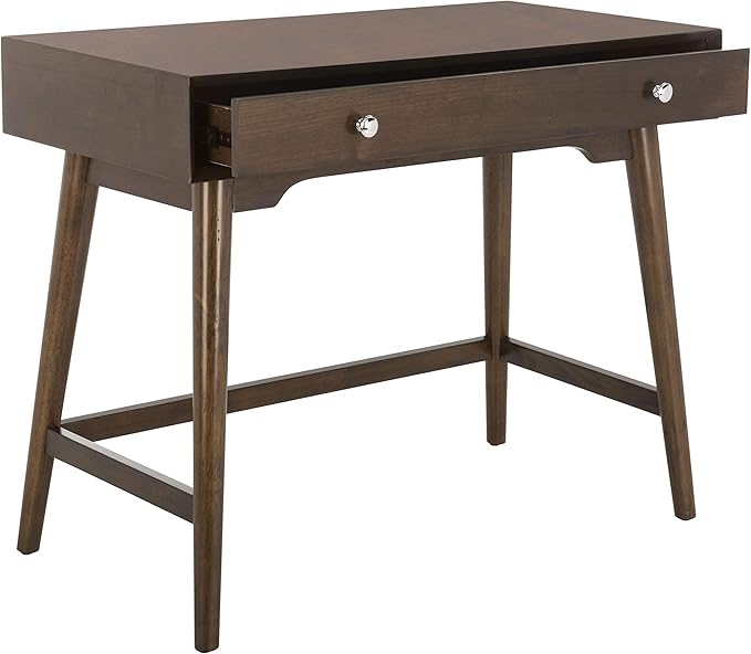Safavieh Home Office Isadora Mid-Century Modern Walnut 1-drawer Desk