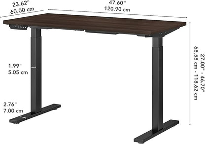 Bush Business Furniture Move 60 Electric Ergonomic Sit-Stand Computer Table for Home and Professional Office, 48W x 24D, Black Walnut