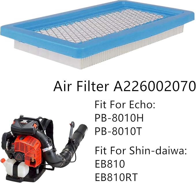 Air Filter A226002070 Compatible With Echo PB-8010H PB-8010T PB9010T PB9010H Shindaiwa EB810 EB810RT Backpack Blowers