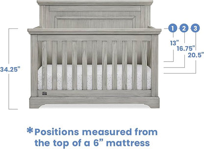 Delta Children Simmons Kids SlumberTime Paloma 4-in-1 Convertible Baby Crib - Greenguard Gold Certified, Rustic Mist