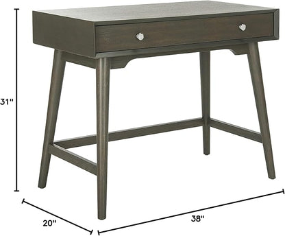 Safavieh Home Office Isadora Mid-Century Modern Ash Grey 1-drawer Desk