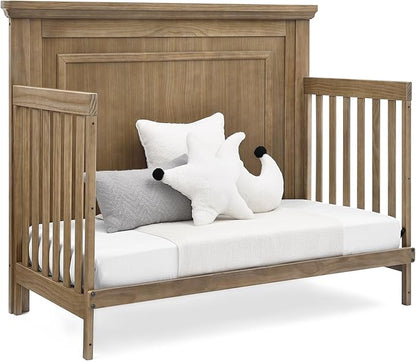 Delta Children Simmons Kids Paloma 4-in-1 Convertible Crib, Greenguard Gold Certified, Aged Oak