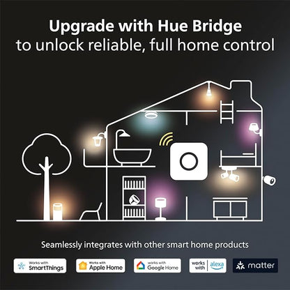 Philips Hue Smart 100W A21 LED Bulb - Soft Warm White Light - 1 Pack - 160LM - E26 - Indoor - Control with Hue App - Works with Alexa, Google Assistant and Apple Homekit