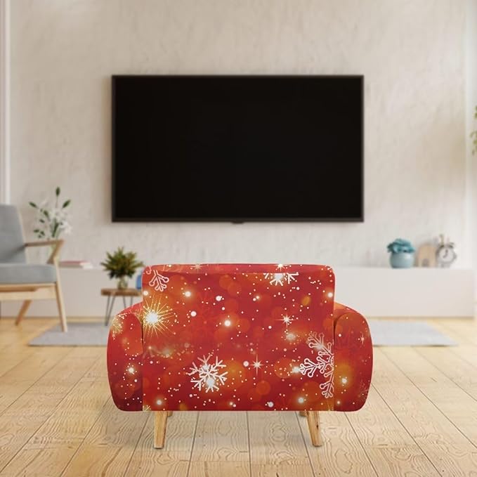 FKELYI Christmas Decor Sofa Couch Cover for Indoor Non-Slip Furniture Protector Easy Going Stretch Sofa Slipcover Washable Sofa Slipcovers M