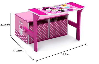 Delta Children Kids Convertible Activity Bench - Greenguard Gold Certified, Disney Minnie Mouse