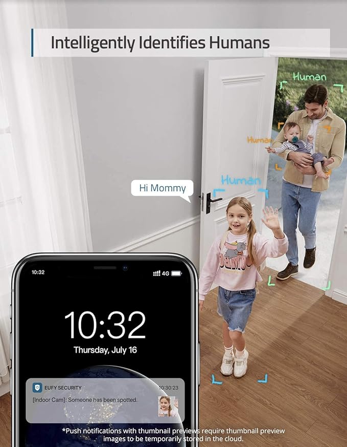 eufy Security Indoor Cam C120 2-Cam Kit | 2K Security Indoor Camera | Plug-in Camera with Wi-Fi | Human and Pet AI | Works with Voice Assistants | Night Vision | Two-Way Audio | HomeBase 3 Compatible
