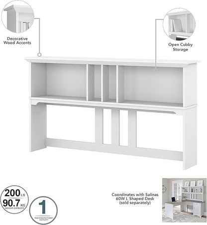Salinas Casual Hutch for L-Shaped Desk, Pure White