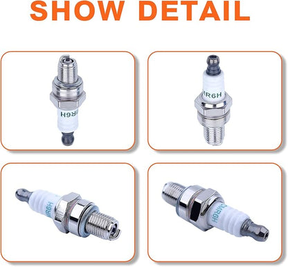 Spark Plug for Husqvarna 130BT 150BT 170BF 170BT 180BF 180BT 350BF 350BT 360BT 370BTS 380BFS 380BTS 560BFS 570BFS 570BTS 426LST 233RJ 243R 253R Backpack Blower Trimmer