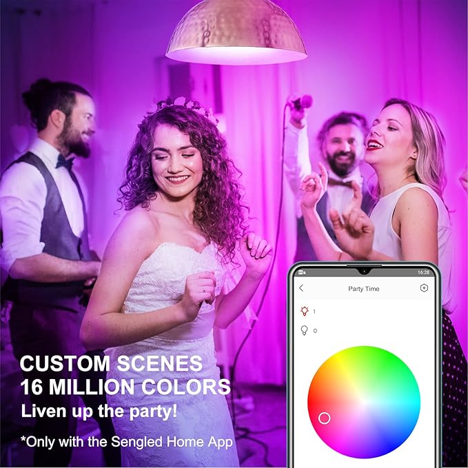 Sengled Color Changing Bulbs That Works with Alexa, Google Home, 3 Pack Starter Kit with Smart Switch, RGB Light A19 E26 Dimmable LED 60W Equivalent, 800LM, 5 Piece Set, White, 3 Count