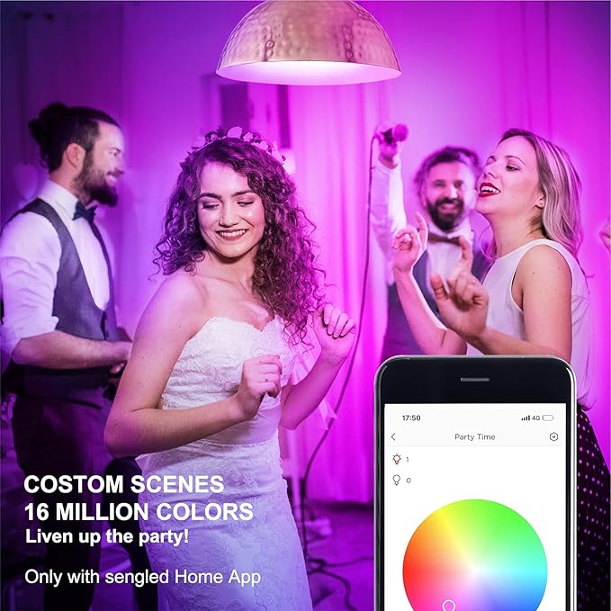 Sengled Smart Light Bulb, Color Changing Light Bulb, WiFi Light Bulbs No Hub Required, Smart Bulbs that Work with Alexa & Google Home, Smart LED A19 RGB Light Bulbs, 1 Pack