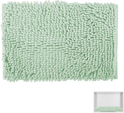 Locker Rug school girl rugs Carpet Chenille 100% Microfiber Locker Carpet with Non Skid Backing Locker Decorations (Green, 11.5X17.5)