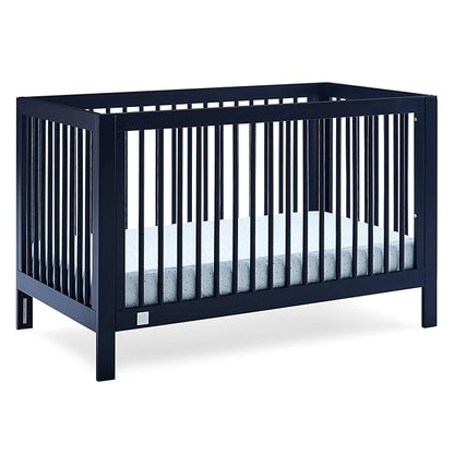 Delta Children babyGap Charlie 6-in-1 Convertible Crib + Brannan Bear Bookcase with Bins + Brannan Bear Wall Shelf with 4 Hooks, Navy (Bundle)
