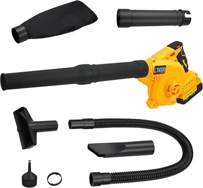 Cordless Leaf Blower for Dewalt 20V Max Battery, Jobsite Air Blower with Brushless Motor,6 Variable Speed Up to 180MPH,2-in-1 Handle Electric Blower and Vacuum Cleaner(Battery Not Included)