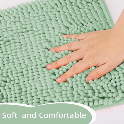 Locker Rug school girl rugs Carpet Chenille 100% Microfiber Locker Carpet with Non Skid Backing Locker Decorations (Green, 12X12)