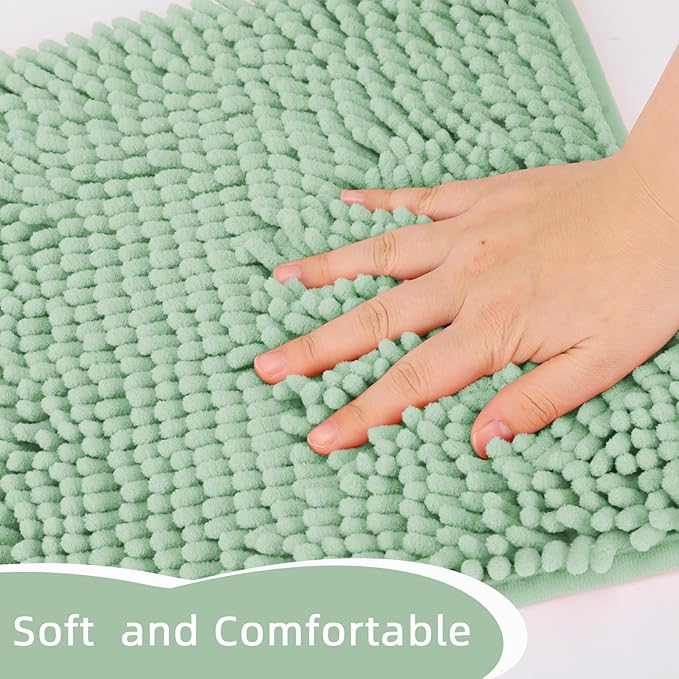 Locker Rug school girl rugs Carpet Chenille 100% Microfiber Locker Carpet with Non Skid Backing Locker Decorations (Green, 10X10)