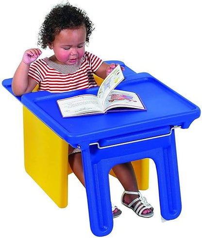 Children's Factory Edutray Kids Desk | Converts Cube Chair to Childrens Desk | Space-Saving Toddlers Desk Chair Converter | Homeschool & Classroom Study Desk for Kids | Safe, Durable, & Easy to Clean