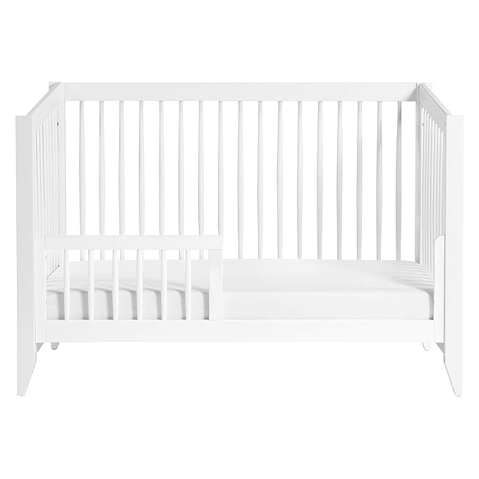 Babyletto Sprout 4-in-1 Convertible Crib with Toddler Bed Conversion Kit in White, Greenguard Gold Certified