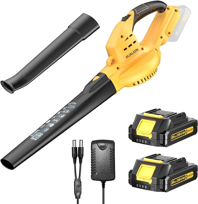 Leaf Blowers Battery Powered: 290CFM 135MPH Leaf Blower Cordless with Battery & Charger for Lawn Care | Patio | Garage