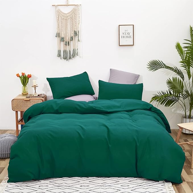 Green Comforter Set King Dark Green Bedding Set Soft Lightweight Pure Emerald Green Comforter Men Women Durable Green King Blanket Breathable Green Comforter Set Solid Green Bed Comforter