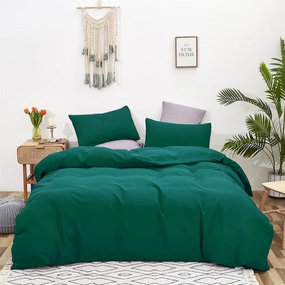 Green Comforter Set King Dark Green Bedding Set Soft Lightweight Pure Emerald Green Comforter Men Women Durable Green King Blanket Breathable Green Comforter Set Solid Green Bed Comforter