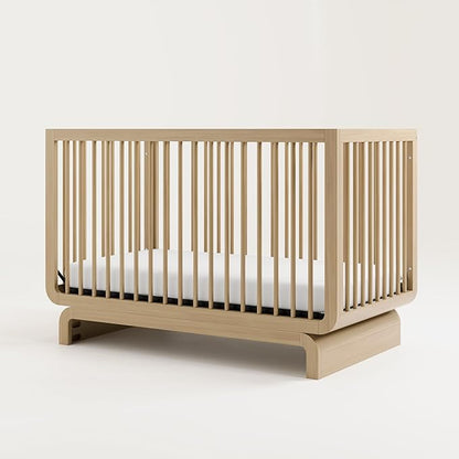 Storkcraft Santorini Deluxe 5-in-1 Convertible Crib with Bonus Toddler Guardrail (Driftwood) – GREENGUARD Gold Certified, Toddler Guardrail Included in Box, Fits Standard Crib Mattress