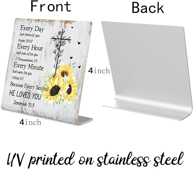 Christian Office Decor for Women Desk Inspirational Gifts with Prayers Religious Scripture Birthday Gifts for Her, Mom, Sister, Coworker Men, Friends Valentines Motivational Catholic Gifts XUV04